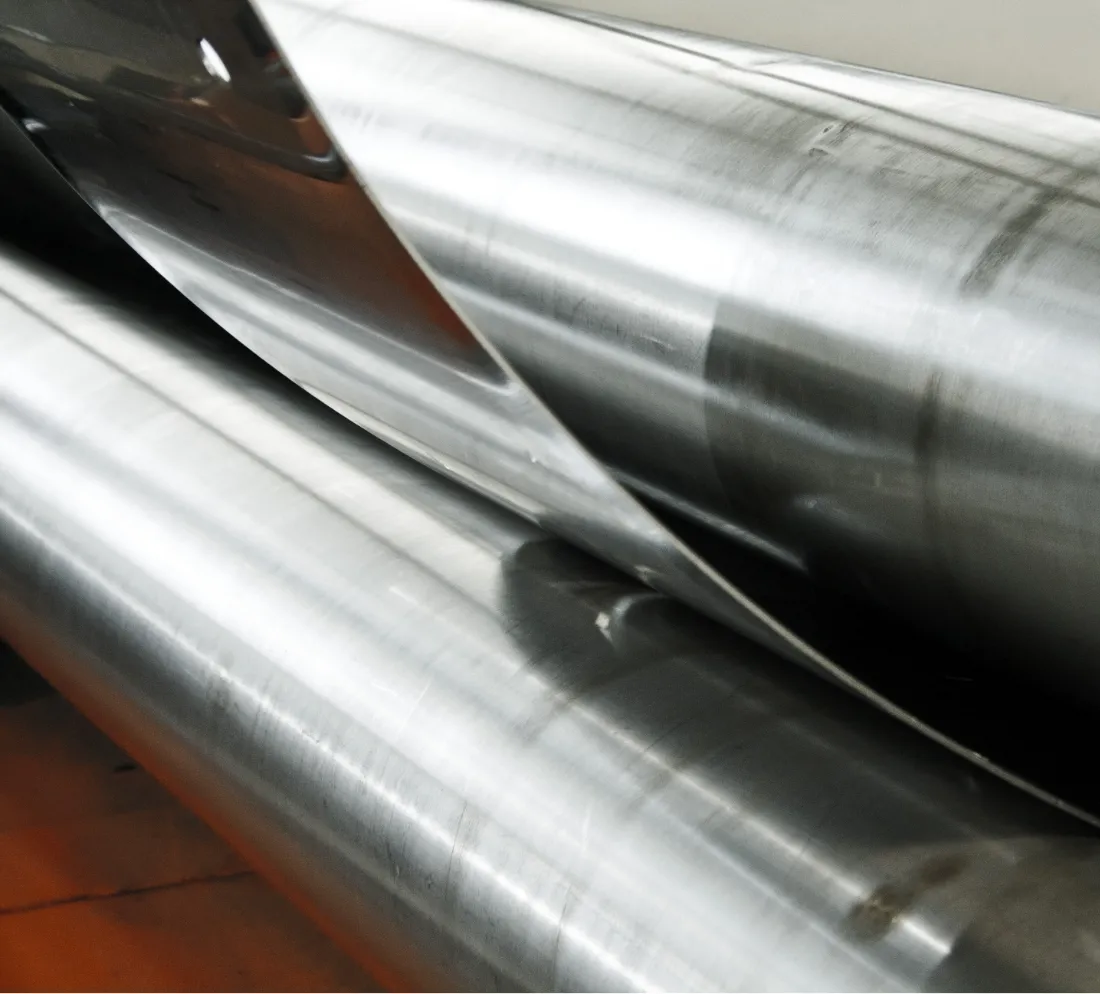 Gerundetes Metallblech für zylindrische und konische Bauteile in der Blechbearbeitung